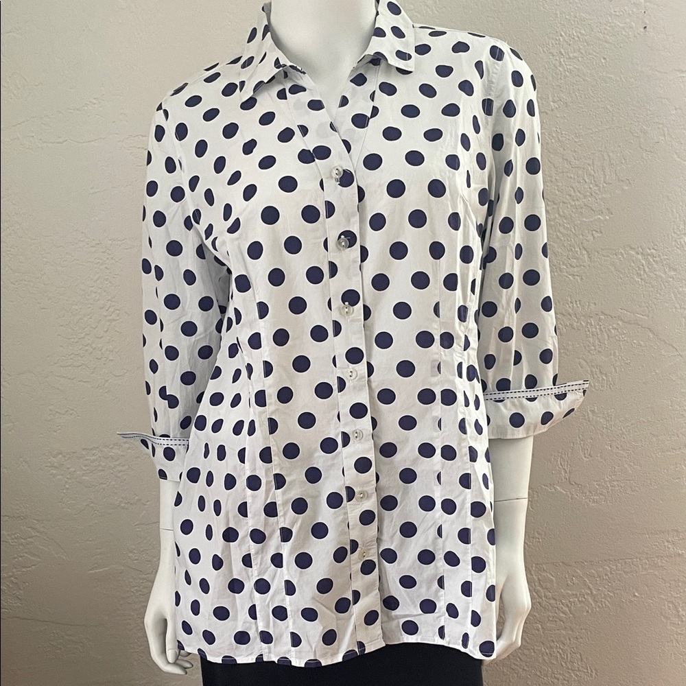 Tyler Boe Navy Polka Dot Button-Down Shirt